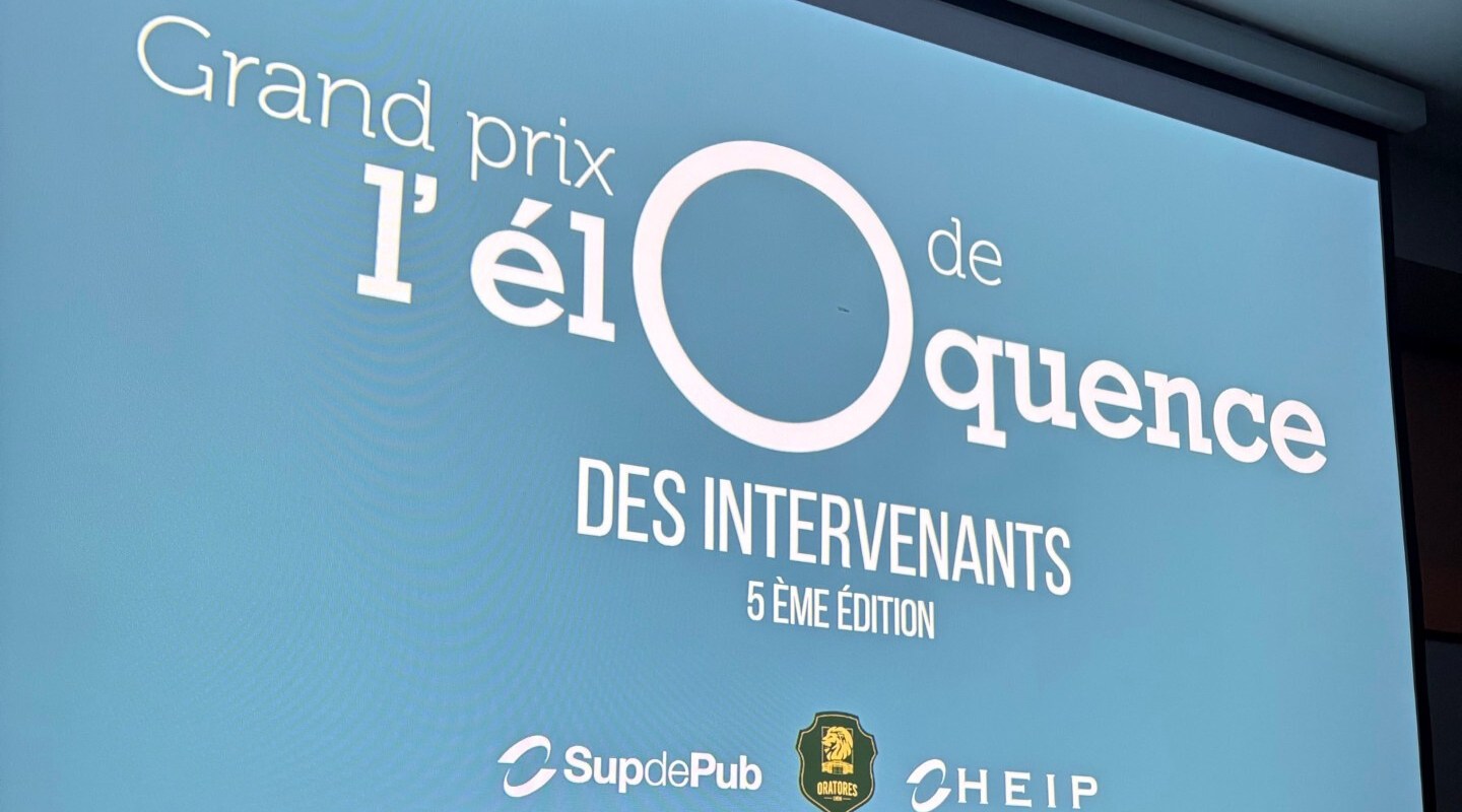 Guillaume Grelin remporte le Concours d’Éloquence des Intervenants HEIP et Sup de Pub 2025
